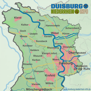 Niederrhein Karte Abgrenzung