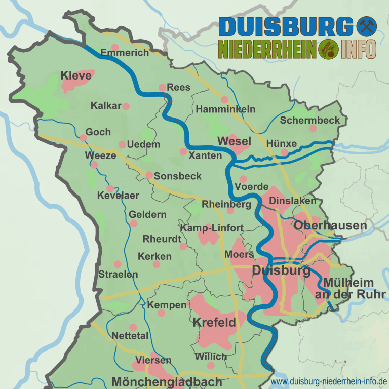 Niederrhein Abgrenzung – Duisburg-Niederrhein-Info